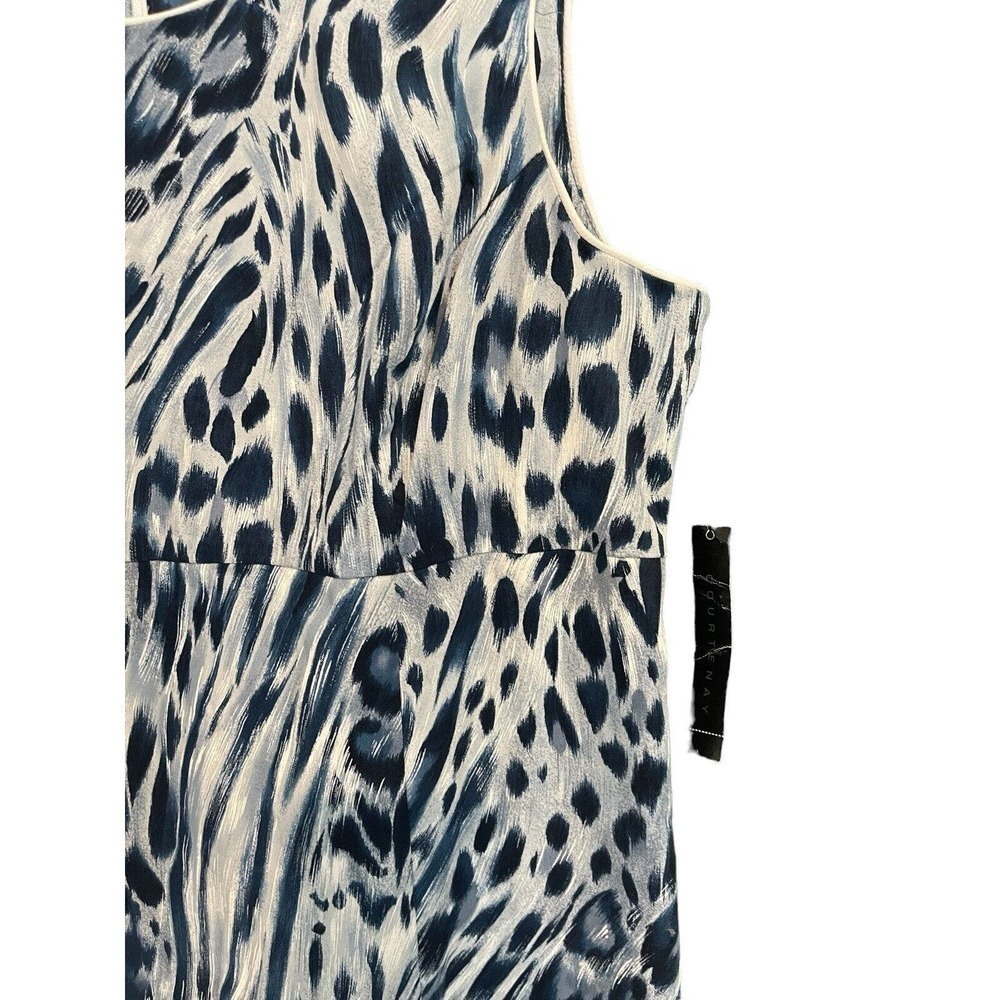 Courtenay Leopard Sheath Dress Blue Size 12 Sleeveless NWT - Picture 8 of 8